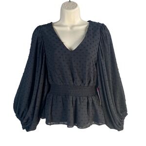 Vince Camuto Top XS Bishop Sleeve Boho Chic Fairy Grunge Whimsigoth‎ Romantic